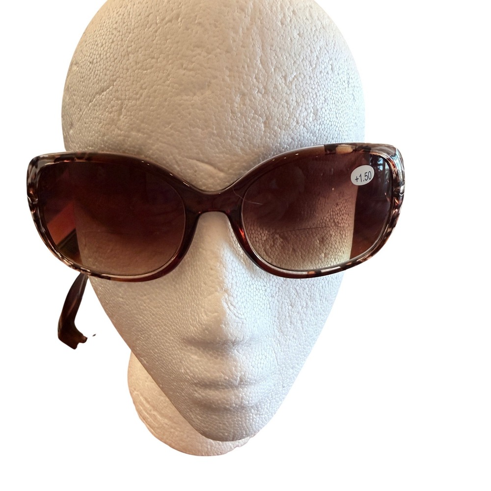 Women Brown Tortoise Bifocal Reading Sunglasses +1.50 Butterfly